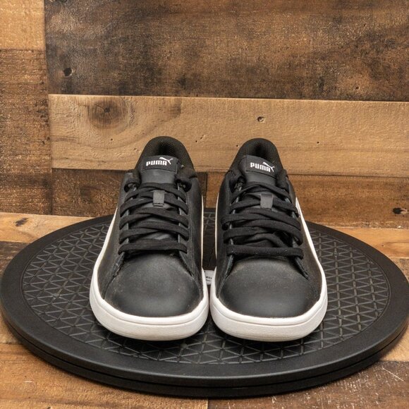 PUMA SMASH V2 MENS ATHLETIC SHOES RETRO SNEAKERS CASUAL BLACK LEATHER SIZE 12 - Picture 2 of 9